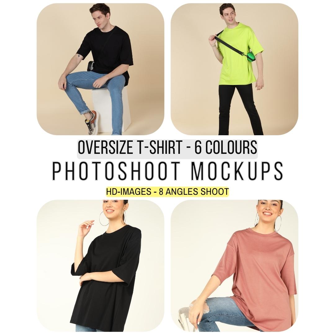 Oversize T-shirt Men & Women Mockup 1