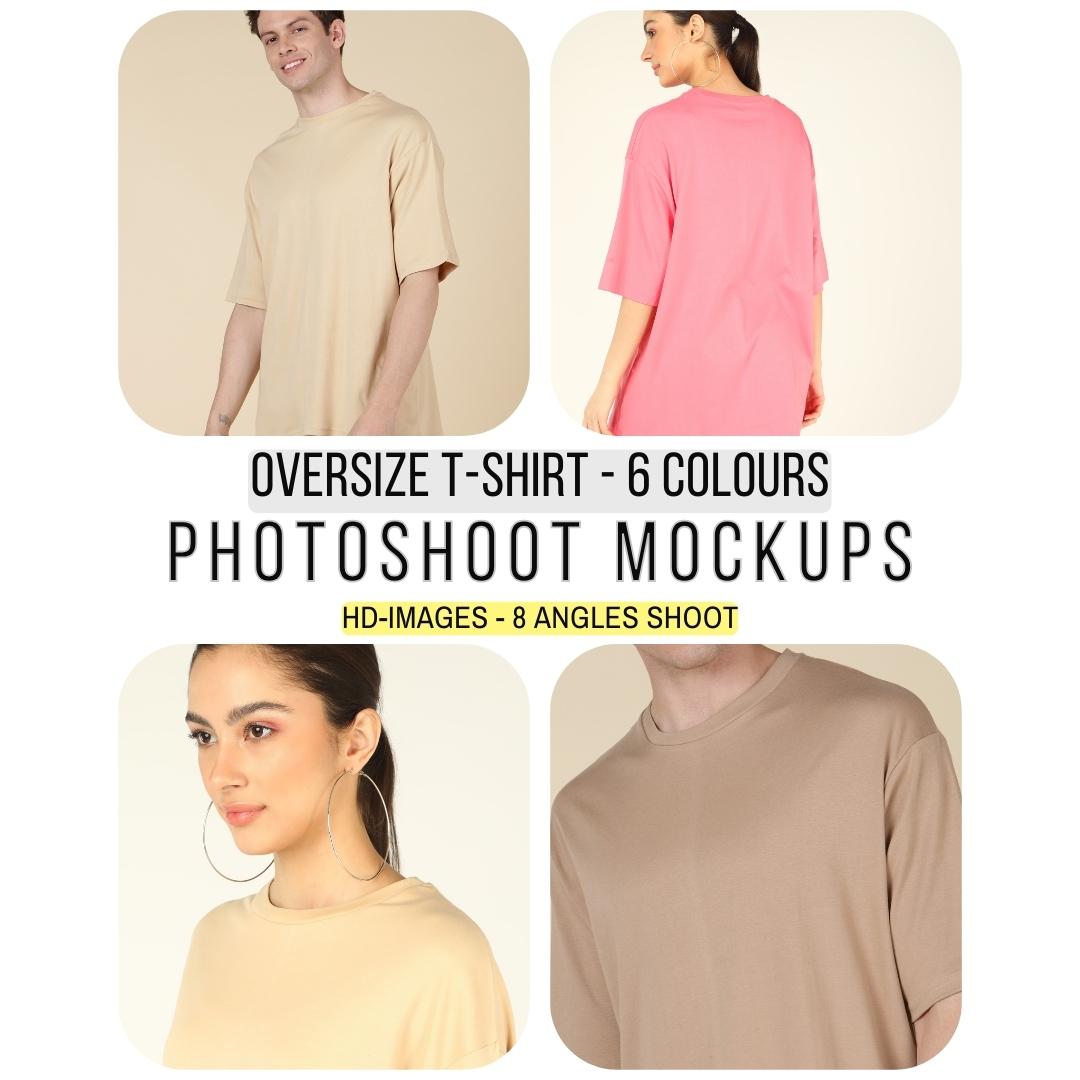 Oversize T-shirt Men & Women Mockup 2